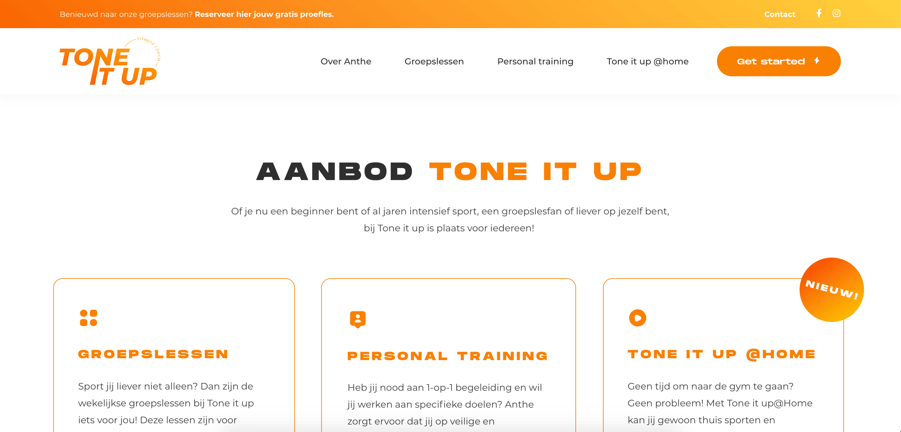 Website en Branding op maat voor Personal trainer - Tone it up7