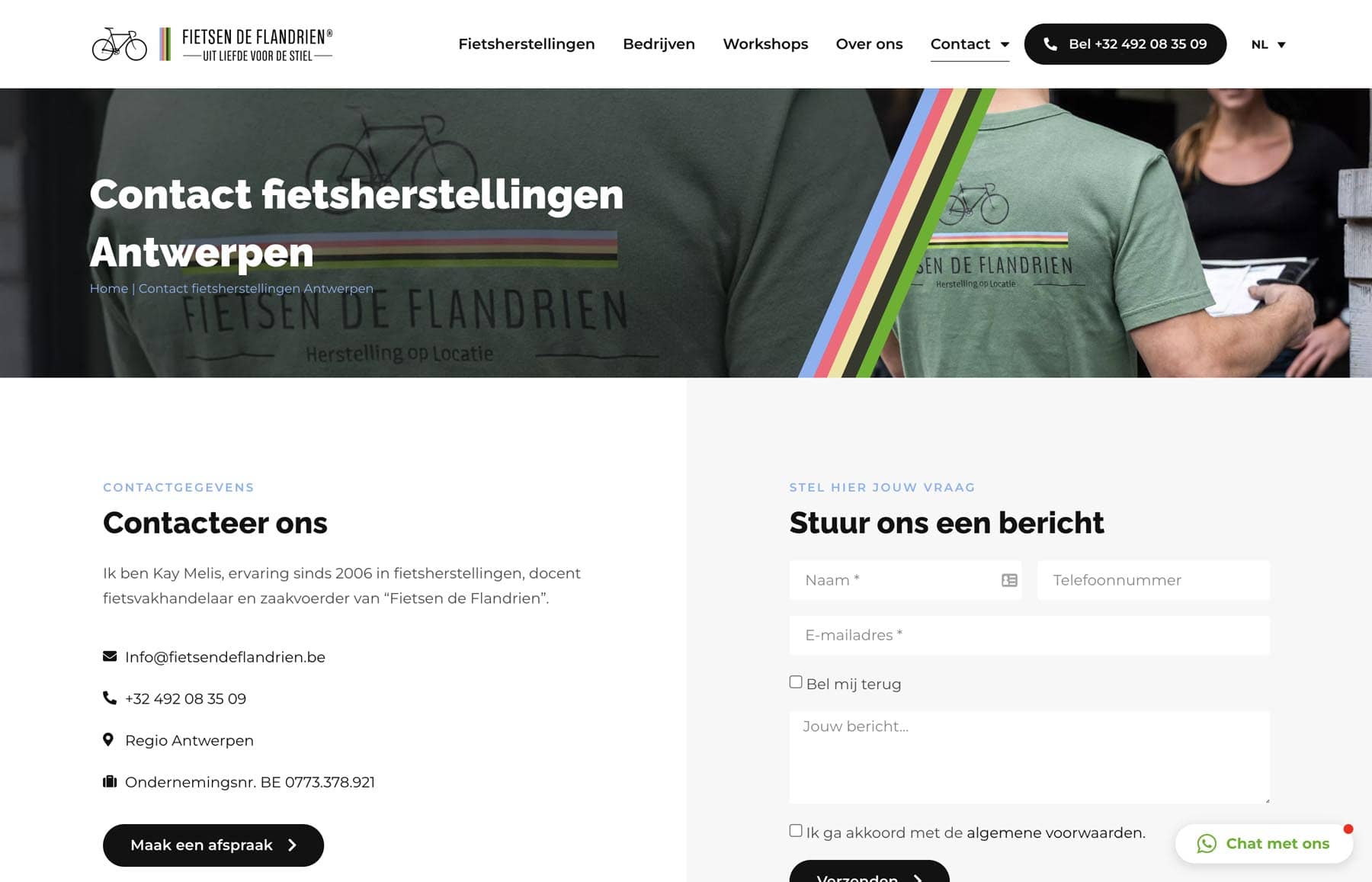 Webdesign fietsenmaker - webdesign Antwerpen -2